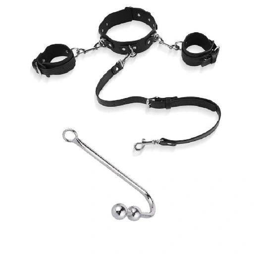 with Collar Cuffs Anal Beaded Hook 5334 and Elegant 0925